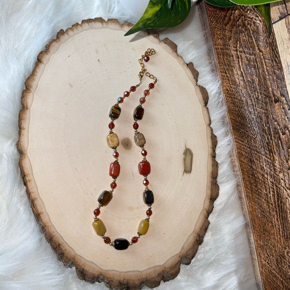 Square Stone Necklace - Picture 4 of 5